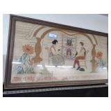 Framed cloth picture