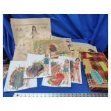 Paper dolls and newspaper cutouts