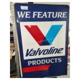 Valvoline 2 sided metal sign