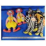 6 McDonalds stuffed dolls