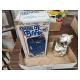 2 metal coin banks