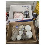Glasses, plates and other items