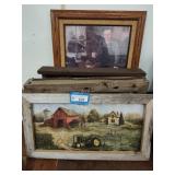 3 pictures and decor box