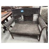 Wicker loveseat