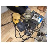 2 Makita drills and Dewalt sander