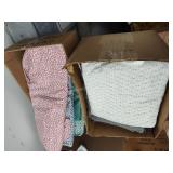 2 boxes fabric and books
