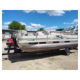 Misty Harbor 1880 pontoon boat with Evinrude 40hp