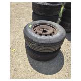 2 tires with rims, P255/70R17