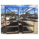 2 metal racks, 4x8x7