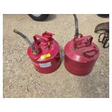 2 2 gallon metal gas cans