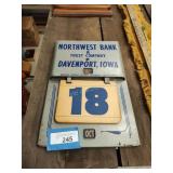 Northwest bank metal calendar