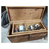 Wood box with Max Tote and tools