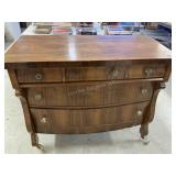 Antique Dresser - 45x22x37" - Veneer Damaged