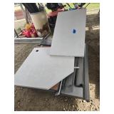 Small cubicle and desk