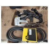 Hooks, tools, belt and other