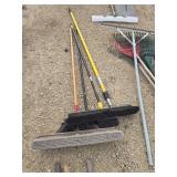 3 brooms and 1 handle