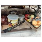 Jar, cans and decor