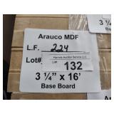 Arauco MDF base board 3-1/4x16