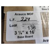 Arauco MDF base board 3-1/4x16