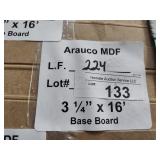 Arauco MDF base board 3-1/4x16