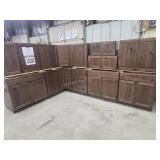 Rustic Walnut Shaker Kitchen Set