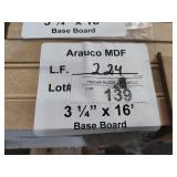 Arauco MDF base board 3-1/4x16
