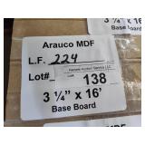 Arauco MDF base board 3-1/4x16