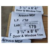 Arauco MDF door and window trim 3-1/4x8