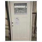 Exterior door, 36 in ,1/4 Deco RH