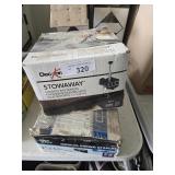 Stowaway  fasteners and 2" x 1/2" staples