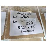 Arauco MDF Base Board 5-1/4x16ft 240LF