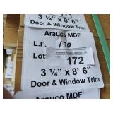 Arauco MDF door and window trim 3-1/4x8