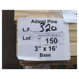 Adami pine base trim 3"x16
