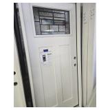 Exterior door, 36 in ,1/4 Deco LH