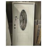 Exterior door, 36 in ,3/4 Oval Deco RH