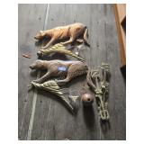 2 dog weather vanes