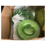 Vintage Green Glassware