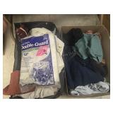 Box of fabric and box of cloths