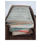Box of sheet music