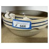 2 Vintage Stoneware Bowls -Fracture
