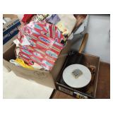 Vintage brushes, towels, bags