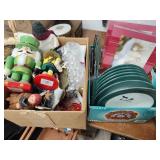 Christmas decor and plates