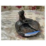 Vintage Patinated Metal Ashtray