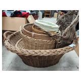Wicker hampers and baskets
