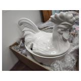 Rooster serving dish