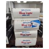 4 48in fluorescent shop lights