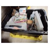 Tote of stamps, string, magazines and other