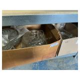 2 Boxes Clear Glassware
