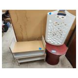 Shelves, hamper and bin