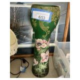 Antique Painted Las Vase- 16"